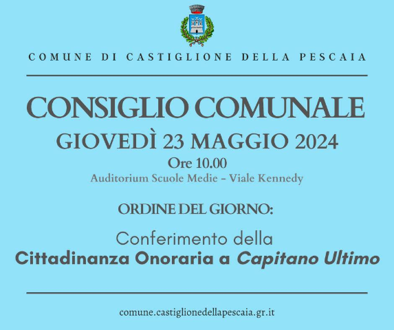 Consiglio comunale del 23 maggio 2024